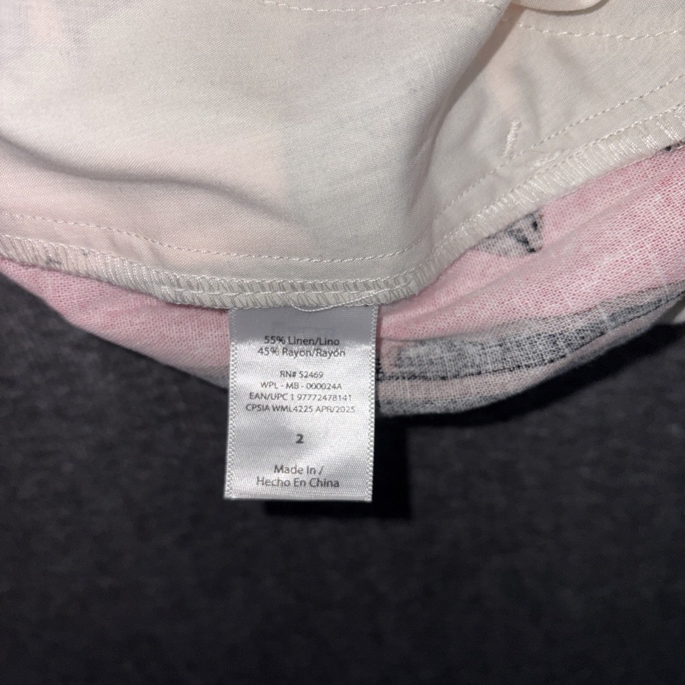 NWT Sofia Jeans Women's Blend Paperbag Chino Floral Linen Shorts w/ Belt Size 2 - Picture 8 of 10